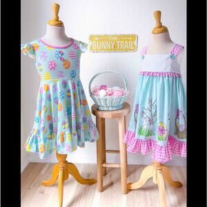 Eleanor Rose Paulina Dress Girls Size 3 - 4 Easter Knit Ruffle Sleeve